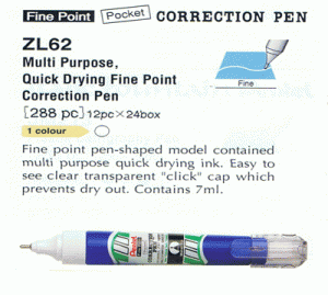 Pentel Pocket Correction Pen ZL-62