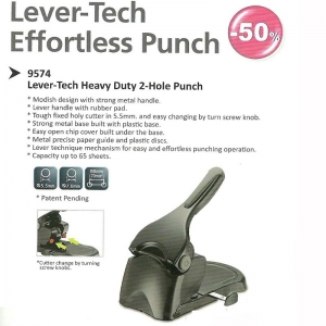 Kw-Trio Lever -Tech Heavy Duty 2-Hole Punch 9574