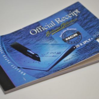 Up Official Receipt Book NCR 0047-25S