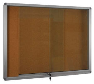Aluminium Frame Corkboard Cabinet