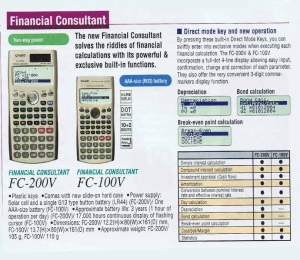 Casio Financial Calculator FC-200V